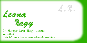 leona nagy business card